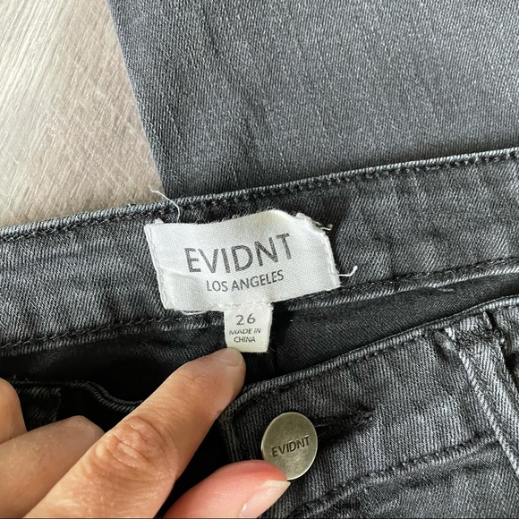 evidnt black jean raw hem - Picture 3 of 8